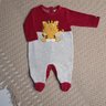 Macacão Bebê Menino na cor mescla claro e vermelho