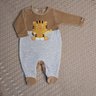 Macacão Bebê Menino na cor mescla claro e caqui