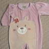 Macacão Bebê Menina na rosê com bege
