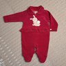 Macacão Bebê Menina na cor vermelha