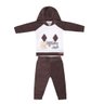 Conjunto Infantil Inverno na cor marrom com off