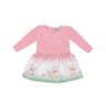 Vestido Infantil Menina cor rosê e off