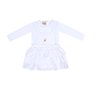 Vestido Jardineira Infantil Menina Batizado na cor branco
