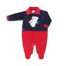 Macacão Bebê Menino na cor vermelho e marinho