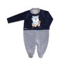 Macacão Bebê Menino na cor mescla e marinho