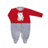 Macacão Bebê Menino na cor mescla e vermelho