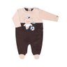 Macacão Bebê Menino na cor marrom e caqui