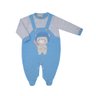 Macacão Bebê Menino na cor azul com mescla claro