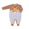 Macacão Bebê Menino na cor mescla claro e caqui
