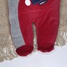 Macacão de Plush para Bebê Inverno na cor vermelho com mescla