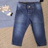 Conjunto Infantil Menino com calça jeans e blusa no buckle azul jeans