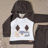 Conjunto Infantil Inverno na cor marrom com off