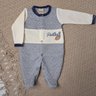 Macacão Bebê Menino Inverno cor mescla claro e off