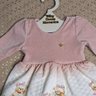 Vestido Infantil Menina cor rosê e off