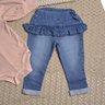 Conjunto Infantil Menina calça no jeans e body na cor salmão
