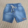 Conjunto Infantil Menino camiseta na cor azul jeans e shorts jeans