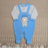 Macacão Bebê Menino na cor azul com mescla claro