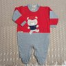 Macacão Bebê Menino na cor mescla e vermelho