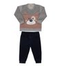 Conjunto Infantil Inverno Menino Dog calça marinho e blusa mescla