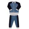 Conjunto Infantil Menino calça em plush blusa com abertura frontal em ziper