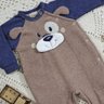 Macacão Bebê Menino na cor caqui