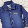 Camisa jeans Infantil menino manga longa