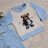 Conjunto Infantil em plush na cor azul bebe