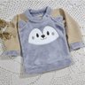 Conjunto Infantil Menino calça em tricô caqui blusa em fleece