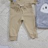 Conjunto Infantil Menino calça em tricô caqui blusa em fleece