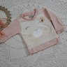 conjunto infantil menina inverno princess cor salmão