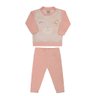 conjunto infantil menina inverno princess cor salmão