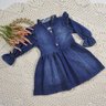 Vestido jeans Infantil Menina na cor jeans