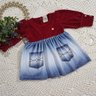 Vestido Infantil Menina na cor vermelha
