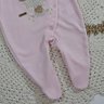 Macacão Bebê Menina em plush na cor rosa