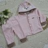 Conjunto Inverno  Infantil Menina blusa com capuz e calça na cor rosa