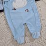 Macacão jardineira Bebê Menino em plush na cor azul