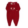 Macacão Bebê Menina com Babados na cor vermelha