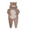 Macacão Fleece Urso Na cor caqui