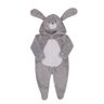 Macacão Fleece Coelho Na Cor Cinza
