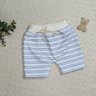 Conjunto infantil moletom menino camiseta na cor marinho shorts em moletom listrado