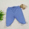 Pagão bebe menino 2pçs blusa em malha na cor creme e calça com pézinho na cor azul jeans