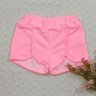 Conjunto moletom infantil menina blusa em malha trico na cor off e shorts em moletinho na cor rosa