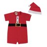 6857 macacao curto com capuz bebe natal