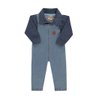 6893 jardineira jeans infantil com camisa plush canelado 1