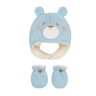 6928 kit luva com touca bebe menino forrado e bordado 1