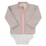 6936 conjunto menina 3pcs body saia e colete 5