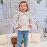 6937 conjunto menina jeans blusa de babados calca jeans 7