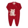 6952 macacao bebe menina plush bordo 1