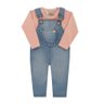 6964 jardineira jeans infantil menina com blusa em plush 1