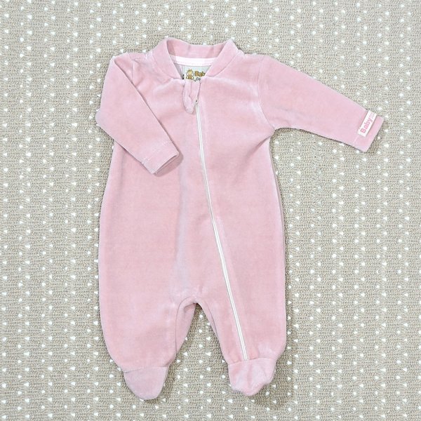 7004 macacao prematuro plush com ziper rose 2